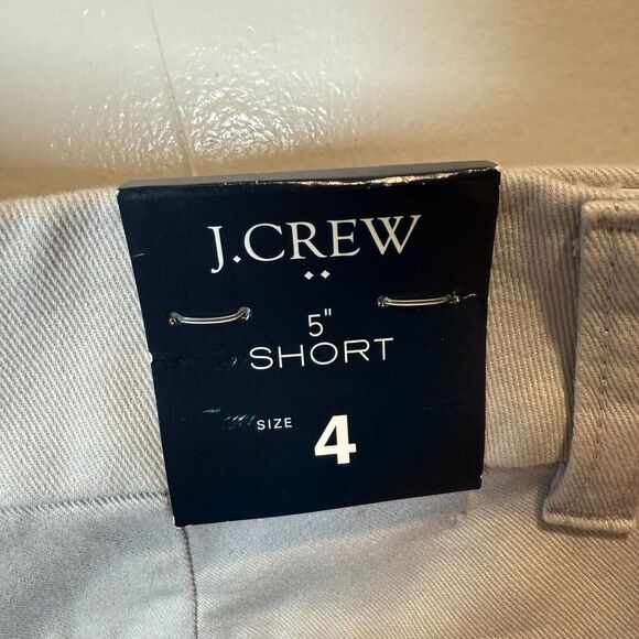 J. Crew Women's 5" Chino Shorts Light Gray 100% Cotton Size 4 - Picture 10 of 14